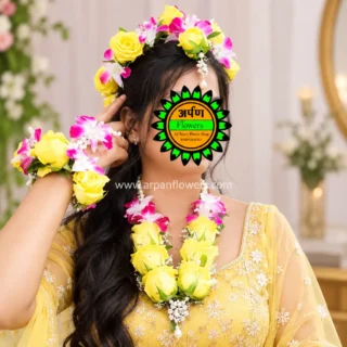 Orchid and Yellow Rose Jewelry
