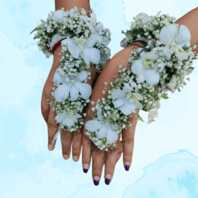 White Rose And White Orchids Jewelry