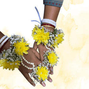 Yellow Chrysanthemum With Baby's Berth jewelry