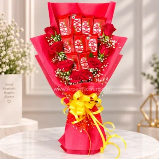 KitKat Chocolate With Red Rose