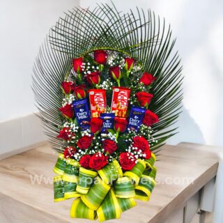 Red Rose with Chocolate bouquet