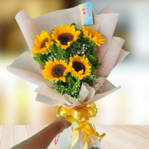 Sunflower Bouquet in Brown Paper