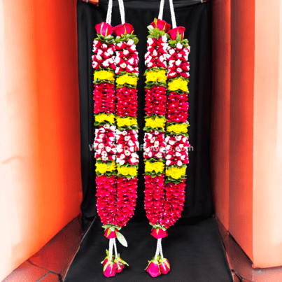 Red Rose And Yellow Rose Petals with Rajanigandha