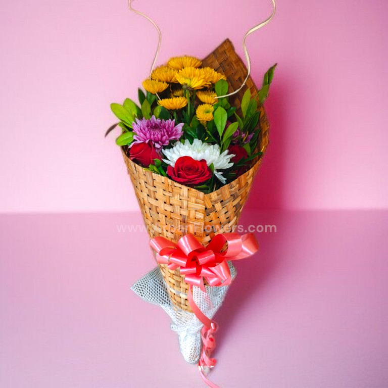 Flower in Wooden Packing 1 Flower in Wooden Packing