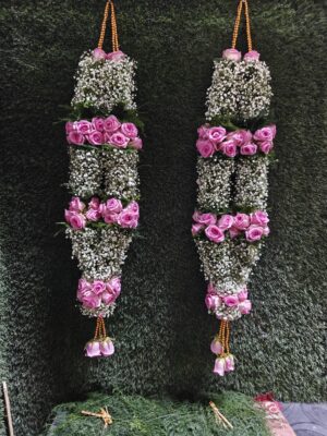 Baby's Breath with Pink Rose Varmala