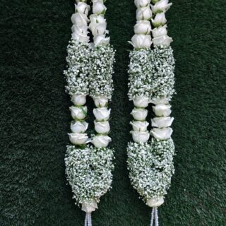 Home 56 Baby's Breath with White Rose Jaimala