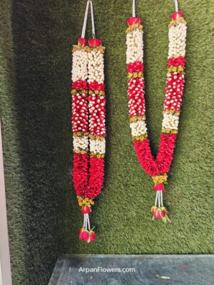 Tagar With Red Rose Petals Varmala