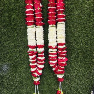 Red Rose with Seventi Varmala or Jaimala