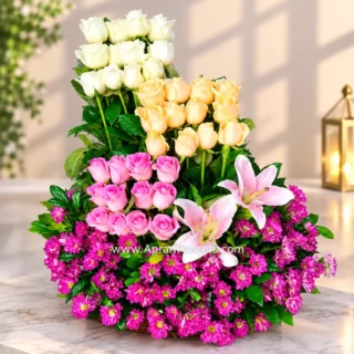 Mix Rose With Lily Big Bouquet