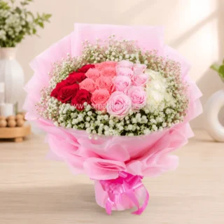 Pink & Red Rose Bouquet