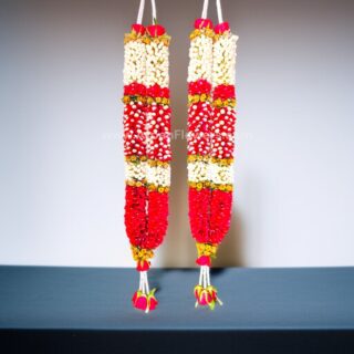 Tagar With Red Rose Petals Varmala