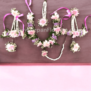 Pink And Purple Real Flower Jewellery