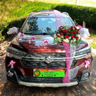 Red Rose with Chunri car Decoration