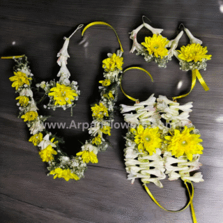 Rajnigandha &Yellow Sevanthi Flower jewellery