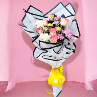 Pink Flowers With Chocolate