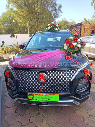 Wedding Black Car Decoration 1 Wedding Black Car Decoration