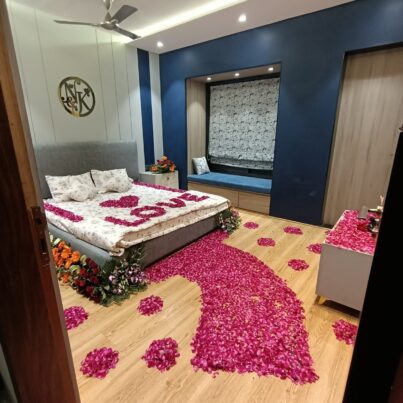 Mix Flowers Bed Decoration For First Night