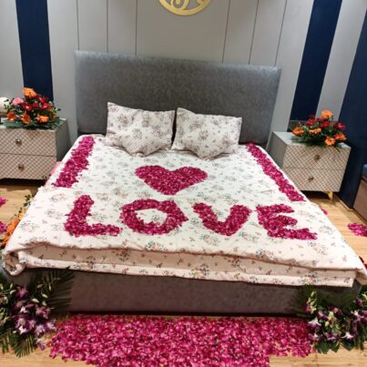 Mix Flowers Bed Decoration For First Night