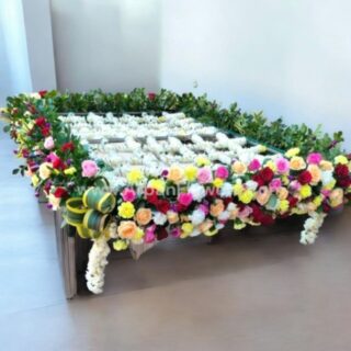 Flower Chadar With pink Roses