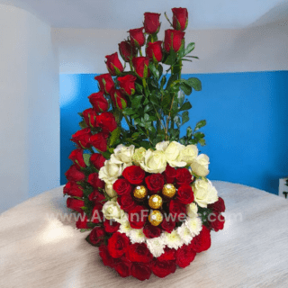 Red Rose Bouquet With Chocolate