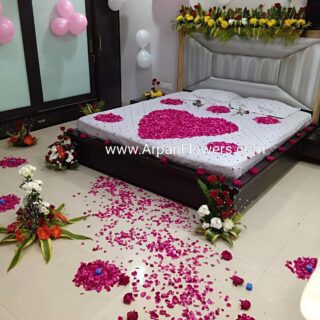 Home 85 Fresh Flowers First Night bed Decoration