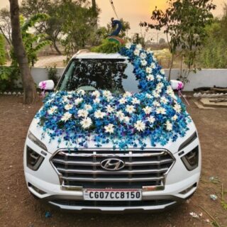 Peacock On Car Decoration for wedding
