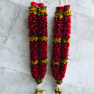 Red Rose Petals Varmala or Jaimala in Arpan Flowers