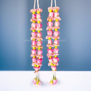 Pink Carnation with Pink Rose Varmala