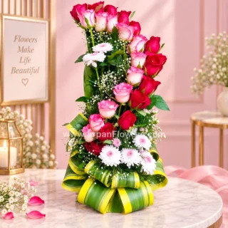 Pink and Red Rose Bouquet