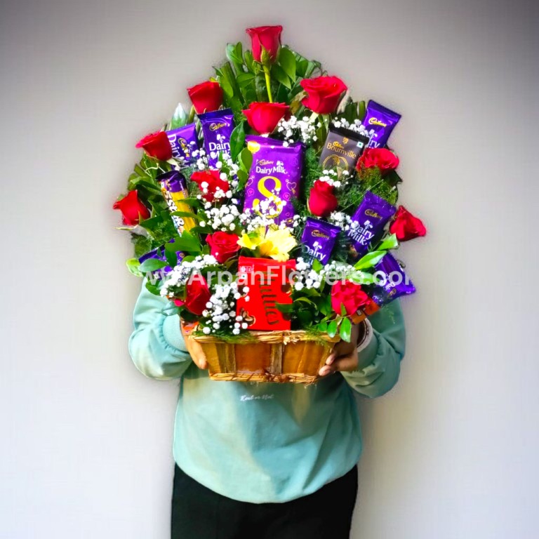 Red Rose Bouquet With Chocolate 1 Red Rose Bouquet With Chocolate