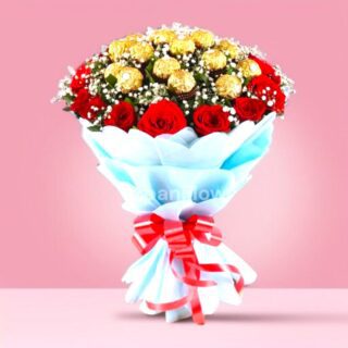 Ferrero Rocher Chocolate with Red rose