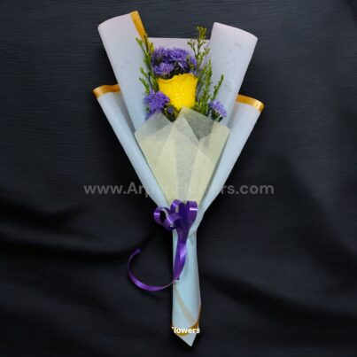 Single Yellow in Blue Paper Packing