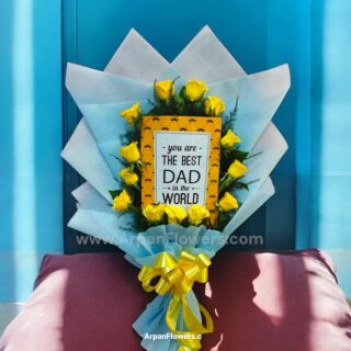 Yellow Rose With Card