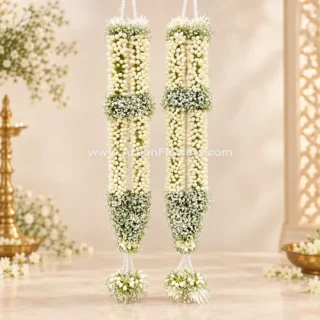 Tagar And Baby’s Breath Varmala or Jaimala