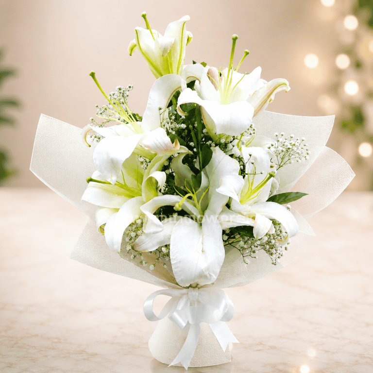 White Lilies Bouquet