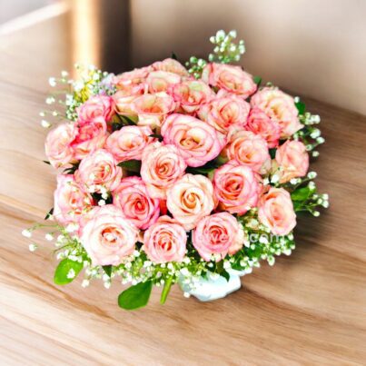 Light Pink Rose Bouquet - Image 2
