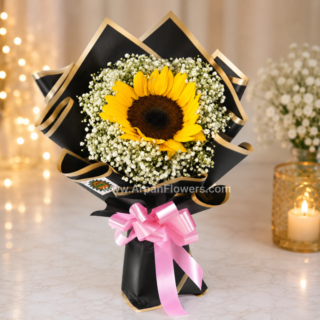 Sunflower Bouquet With Baby's Breath