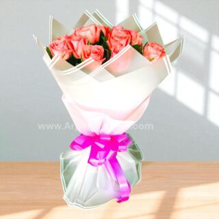 Fresh Bouquet with white paper