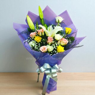 Lilis With Mix Rose Bouquet
