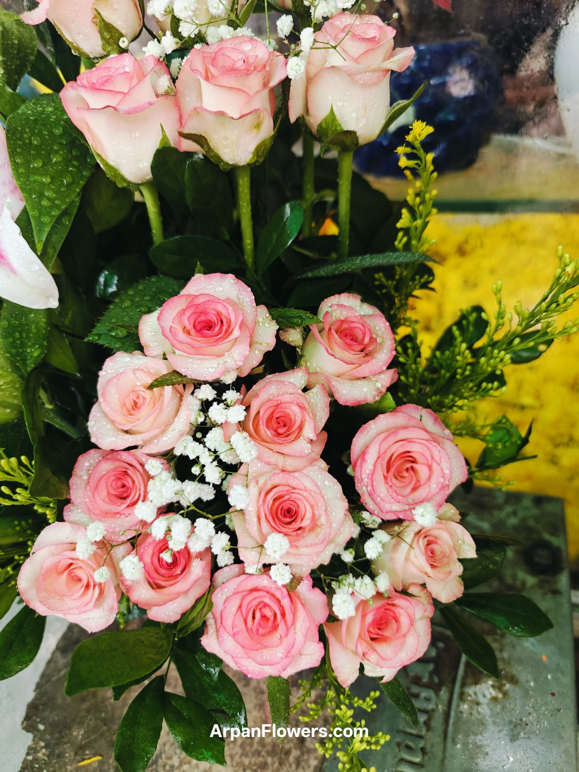 Pink Lily with Pink Rose 4 Pink Lily with Pink Rose - Image 4