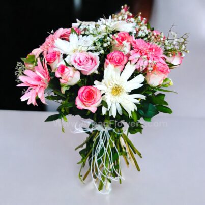 Pink arose With Babys breath - Image 2