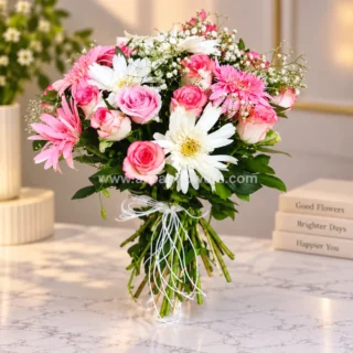 Pink arose With Babys breath