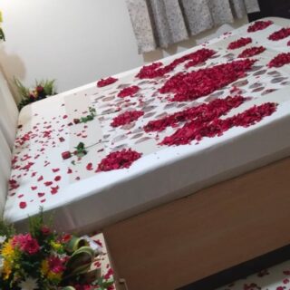 Home 25 Bed Decoration With Mix Fresh Flowers