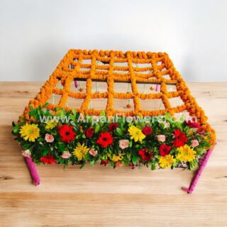 Home 22 Dulhan chadar with Merigold and mix glowers