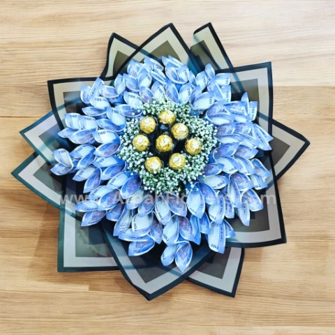 100 rs note Bouquet With chocolate 1 note bouquet