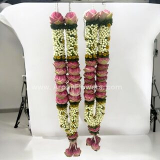 Lotus and Tagar varmala or Jaimala