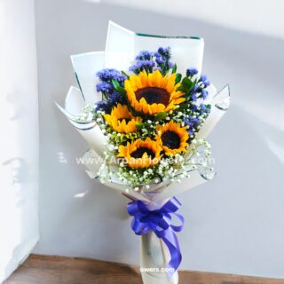 Sunflower with White Paper