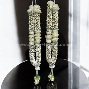 Tagar With White Rose Varmala or Jaimala