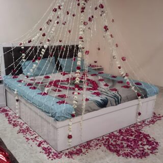 Bed Decoration With Rajnigandha and Rose