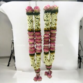 Lotus and Tagar varmala or Jaimala